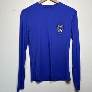 Bloq.UV Women Rash Guard Shirt Medium Purple Tennis Court Side Classics Crewneck